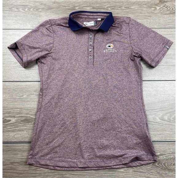 KJUS Women's Athletic Bandon Dunes Golf Polo Shirt Purple Size M - Picture 2 of 8